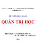 Đề cương bài giảng: Quản trị học