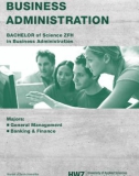 BUSIneSS AdmInIStrAtIon BACHELOR of Science ZFH in Business Administration