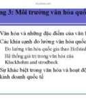 Bài giảng Quản trị kinh doanh quốc tế: Chương 3 - GV. Nguyễn Hùng Phong