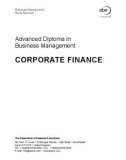 Ebook Advanced diploma in business management: Corporate Finance – Part 1