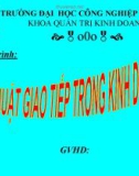 Nghệ thuật giao tiếp trong kinh doanh - Trường ĐH Công Nghiệp TP. HCM