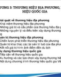 Bài giảng Quản trị thương hiệu 2 - Chương 3: Thương hiệu địa phương, thương hiệu quốc gia