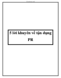 5 lời khuyên về tận dụng PR