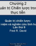 Bài giảng môn quản trị chiến lược: Chương 2. Quản trị Chiến lược trong thực tiễn - Th.S Hoàng Giang