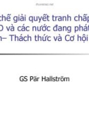 Bài giảng Cơ chế giải quyết tranh chấp của WTO và các nước đang phát triển – Thách thức và cơ hội