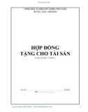 HỢP ĐỒNG TẶNG CHO TÀI SẢN (Loại Tài sản: Cổ phần )