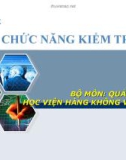 CHƯƠNG 8: CHỨC NĂNG KIỂM TRA