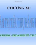 CHƯƠNG XI: Quá trình tiêu thụ hàng hóa