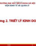 Bài giảng Văn hóa kinh doanh và tinh thần khởi nghiệp: Chương 2 - TS.GVCC Vũ Quang và TS. Nguyễn Văn Lâm