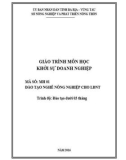 Giáo trình Khởi sự doanh nghiệp - Sở Nông nghiệp và PTNT tỉnh Bà Rịa – Vũng Tàu