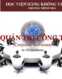 Bài giảng Quản trị công ty: Chương 1 - TS. Võ Tấn Phong