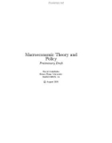 Macroeconomic Theory and Policy