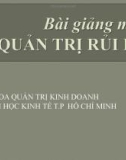 Bài giảng môn Quản trị rủi ro - ĐH Kinh tế TP. HCM