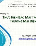 Bài giảng Thương mại điện tử: Chương 6 - ThS. Phạm Đình Sắc