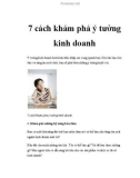 7 cách khám phá ý tưởng kinh doanh