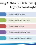 Bài giảng Quản trị thị trường chiến lược - Chương 2: Phân tích tình thế thị trường chiến lược của doanh nghiệp