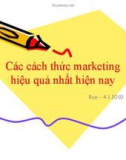 Bài giảng Các cách thức marketing hiệu quả nhất hiện nay