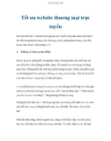 Tối ưu website thương mại trực tuyến