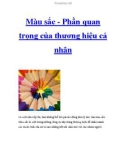 Màu sắc - Phần quan trọng của thương hiệu cá nhân