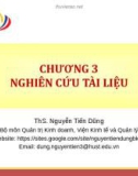 Bài giảng Phương pháp nghiên cứu trong kinh doanh: Chương 3 - ThS. Nguyễn TIến Dũng