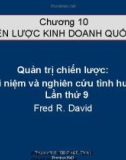 Bài giảng môn quản trị chiến lược: Chương 10. Chiến lược kinh doanh quốc tế - Th.S Hoàng Giang