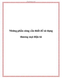 Những phần cứng cần thiết để sử dụng thương mại điện tử