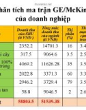 Phân tích ma trận GE/McKinsey của doanh nghiệp