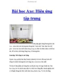 Bài học Axe: Hiệu ứng tập trung