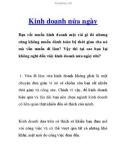 Kinh doanh nửa ngày