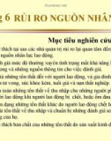 Bài giảng Quản trị rủi ro - Chương 6: Rủi ro nguồn nhân lực