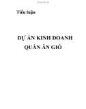 Tiểu luận: Dự án kinh doanh Quán ăn Gió