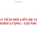 PHÂN TÍCH MỐI LIÊN HỆ CHI PHÍ KHỐI LƯỢNG - LỢI NHUẬN