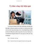 Ủy thác công việc hiệu quả