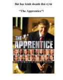 Bài học kinh doanh thú vị từ 'The Apprentice'!