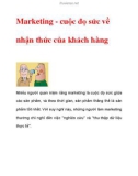 Marketing - cuộc đọ sức về nhận thức khách hàng