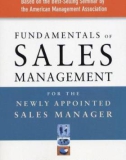 Ebook Fundamentals of sales management for the newly appointed sales manager: Part 1