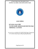 Giáo trình Kỹ năng giao tiếp (Nghề: Kinh doanh thương mại - Cao đẳng) - Trường Cao đẳng Cộng đồng Đồng Tháp