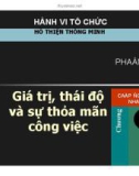 Bài giảng Hành vi tổ chức: Chương 3 - TS. Hồ Thiện Thông Minh