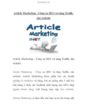 Article Marketing - Công cụ SEO và tăng Traffic cho website