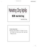 Bài giảng Marketing công nghiệp: Chương 1 - ThS. Trần Thị Ý Nhi