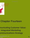 Lecture Principles of Marketing - Chapter 14: Communicating customer value