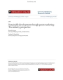 Sustainable development through green marketing: The industry perspective