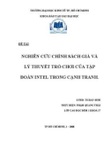 ĐỀ TÀI NGHIÊN CỨU CHÍNH SÁCH GIÁ VÀ LÝ THUYẾT TRÒ CHƠI CỦA TẬP ĐOÀN INTEL TRONG CẠNH TRANH