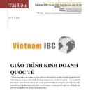 Giáo trình Kinh doanh quốc tế: Phần 1