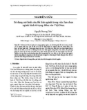 Sử dụng mô hình cân đối liên ngành trong việc lựa chọn ngành kinh tế trọng điểm của Việt Nam