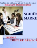 Nghiên cứu Marketing: Thiết kế bảng câu hỏi