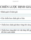 Bài giảng: Marketing - Chiến lược định giá