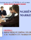 Khái niệm về thông tin dữ liệu và các nghiên cứu Marketing