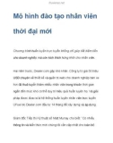 Mô hình đào tạo nhân viên thời đại mới