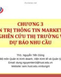 Bài giảng Quản trị marketing: Chương 3 - ThS. Nguyễn Tiến Dũng